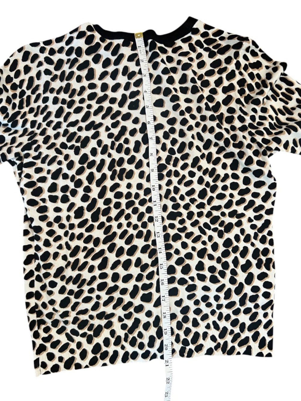 Ann Taylor Cardigan Sweater Leopard Print Button Front Size Medium - Picture 7 of 7